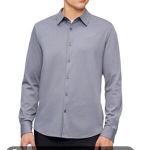Express Gray Dress Shirt Classic Modern Fit